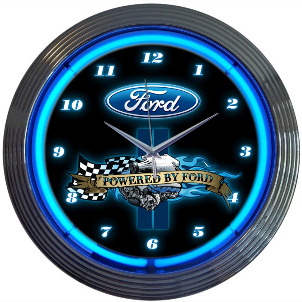 Amazon.com: Neonetics Powered by Ford Neon Wall Clock, 15